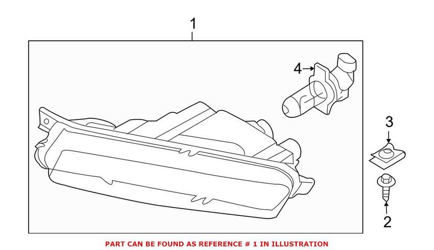 BMW Foglight Assembly - Driver Side 63177164855